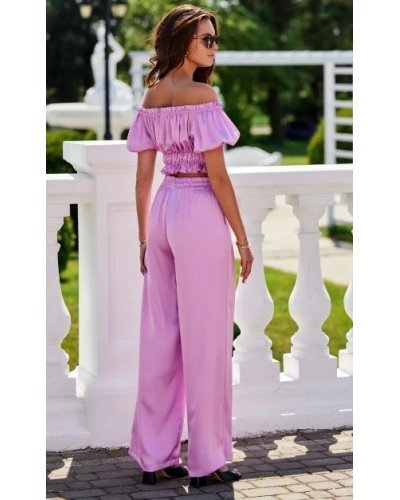 Bluza crop de dama, lila, din satin, incretita, MarbellaR Bluze dama, Bluza crop de dama, lila, din satin, incretita, MarbellaR - jojofashion.ro