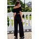 Bluza crop de dama, neagra, din satin, incretita, MarbellaR Bluza crop de dama, neagra, din satin, incretita, MarbellaR 4 - jojofashion.ro
