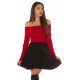 Bluza dama cu umerii goi vascoza burgundy Vallak 2 - jojofashion.ro