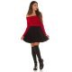 Bluza dama cu umerii goi vascoza burgundy Vallak 4 - jojofashion.ro