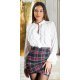 Bluza dama, alba, cu volane pe bust si maneca lunga, Azucena 3 - jojofashion.ro