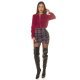 Bluza dama, burgundy, cu volane pe bust si maneca lunga, Azucena Bluza dama, burgundy, cu volane pe bust si maneca lunga, Azucena 7 - jojofashion.ro