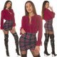 Bluza dama, burgundy, cu volane pe bust si maneca lunga, Azucena Bluza dama, burgundy, cu volane pe bust si maneca lunga, Azucena 9 - jojofashion.ro