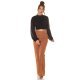 Bluza dama crop, eleganta, din vascoza neagra, cu maneca lunga, Camelia 4 - jojofashion.ro