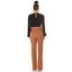 Bluza dama crop, eleganta, din vascoza neagra, cu maneca lunga, Camelia 5 - jojofashion.ro