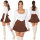 Bluza dama crop stil corset, alba, cu maneca lunga, Josephine Bluza dama crop stil corset, alba, cu maneca lunga, Josephine 7 - jojofashion.ro