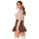 Bluza dama crop stil corset, bej, cu maneca lunga, Josephine Bluza dama crop stil corset, bej, cu maneca lunga, Josephine 3 - jojofashion.ro