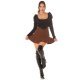 Bluza dama crop stil corset, neagra, cu maneca lunga, Josephine Bluza dama crop stil corset, neagra, cu maneca lunga, Josephine 4 - jojofashion.ro