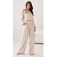 Bluza dama cu floare, din satin, bej, cu umerii goi si maneca lunga, RosieR Bluza dama cu floare, din satin, bej, cu umerii goi si maneca lunga, RosieR 4 - jojofashion.ro