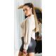 Bluza dama eleganta bej, tip corset, cu maneca lunga si elastic in talie, Myriam 3 - jojofashion.ro