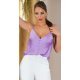 Bluza dama eleganta, din satin lila, Veronika Bluza dama eleganta, din satin lila, Veronika 2 - jojofashion.ro