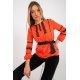 Bluza dama eleganta, orange, cu dantela neagra si maneca lunga, Mirage 4 - jojofashion.ro