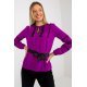 Bluza dama eleganta, violet, cu dantela neagra si maneca lunga, Mirage Bluza dama eleganta, violet, cu dantela neagra si maneca lunga, Mirage 2 - jojofashion.ro