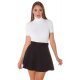 Bluza dama maleta cu maneci scurte vascoza alba Basic Bluza dama maleta cu maneci scurte vascoza alba Basic 2 - jojofashion.ro