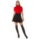 Bluza dama maleta cu maneci scurte vascoza rosie Basic Bluza dama maleta cu maneci scurte vascoza rosie Basic 4 - jojofashion.ro