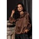 Bluza dama maro din satin cu floare si maneca lunga EvelynR Bluza dama maro din satin cu floare si maneca lunga EvelynR 4 - jojofashion.ro