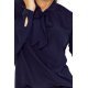 Bluza dama eleganta, vascoza, bleumarin navy, cu maneca lunga,Ivana 4 - jojofashion.ro