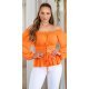 Bluza dama orange eleganta tip corset Chloe 2 - jojofashion.ro