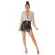 Bluza dama tip body, bej, cu maneca lunga si decolteu in V, Lorisa 5 - jojofashion.ro