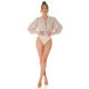 Bluza dama tip body, bej, cu maneca lunga si decolteu in V, Lorisa 6 - jojofashion.ro