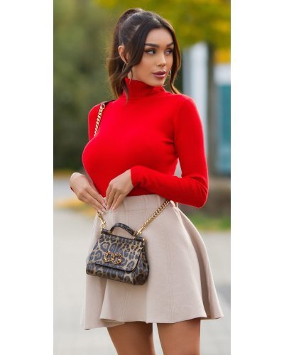 Bluza maleta vascoza rosie Mahas - jojofashion.ro