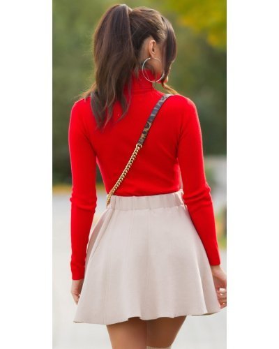 Bluza maleta vascoza rosie Mahas - jojofashion.ro