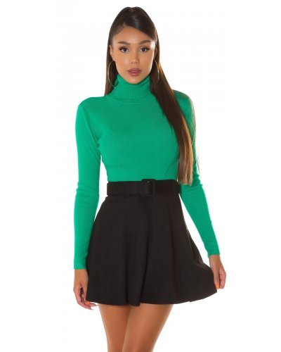 Bluza maleta vascoza verde Mahas - jojofashion.ro