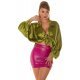 Camasa dama crop oversize verde kaki Kamoky Camasa dama crop oversize verde kaki Kamoky 2 - jojofashion.ro