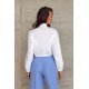 Camasa dama crop, alba, cu maneca lunga, Nora Camasa dama crop, alba, cu maneca lunga, Nora 3 - jojofashion.ro