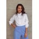 Camasa dama crop, alba, cu maneca lunga, Nora Camasa dama crop, alba, cu maneca lunga, Nora 4 - jojofashion.ro