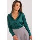 Camasa dama eleganta, din bumbac satinat, verde smarald, Ludmilla Camasa dama eleganta, din bumbac satinat, verde smarald, Ludmilla 2 - jojofashion.ro