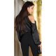 Camasa dama eleganta, din satin, neagra, cu maneca lunga si umerii goi, Banou 3 - jojofashion.ro