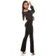 Camasa dama eleganta, din satin, neagra, cu maneca lunga si umerii goi, Banou 6 - jojofashion.ro