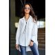 Camasa dama oversize, alba, cu maneca lunga si nasturi, Ayline 2 - jojofashion.ro