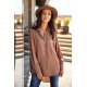 Camasa dama oversize, cappuccino, cu maneca lunga si nasturi, Ayline 4 - jojofashion.ro