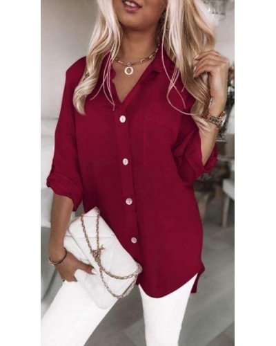 Camasi dama, Camasa dama oversize, din voal, burgundy, asimetrica, cu maneca lunga, Fiorella - jojofashion.ro