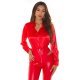 Camasa dama rosie din satin cu decupaje in talie Kardashian Camasa dama rosie din satin cu decupaje in talie Kardashian 3 - jojofashion.ro