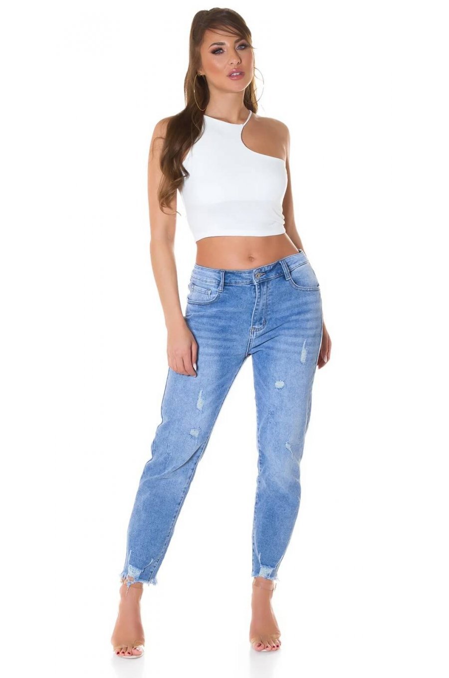 Crop top dama alb Mabel 3 - jojofashion.ro