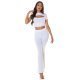 Crop top dama alb vascoza cu siret Andriela 4 - jojofashion.ro