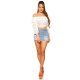 Crop top dama dantela alba cu umerii goi Kathleen 4 - jojofashion.ro