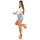 Crop top dama dantela alba cu umerii goi Kathleen 5 - jojofashion.ro