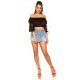 Crop top dama dantela neagra cu umerii goi Kathleen Crop top dama dantela neagra cu umerii goi Kathleen 6 - jojofashion.ro