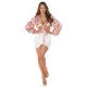 Crop top dama de vara alb cu flori multicolore Katalyne Crop top dama de vara alb cu flori multicolore Katalyne 5 - jojofashion.ro