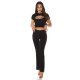 Crop top dama negru vascoza cu siret Andriela 4 - jojofashion.ro