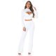 Crop top dama petrecut cu maneci lungi alb Amena 4 - jojofashion.ro
