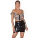 Crop top dama piele eco leopard print Dezmi Crop top dama piele eco leopard print Dezmi 2 - jojofashion.ro