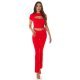 Crop top dama rosu vascoza cu siret Andriela Crop top dama rosu vascoza cu siret Andriela 4 - jojofashion.ro