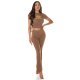 Crop top dama vascoza cappuccino cu siret Andriela 5 - jojofashion.ro