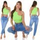 Crop top dama verde neon Mabel 6 - jojofashion.ro