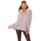 Pulover dama casual gri oversize cu gluga Lassiger Pulover dama casual gri oversize cu gluga Lassiger 4 - jojofashion.ro